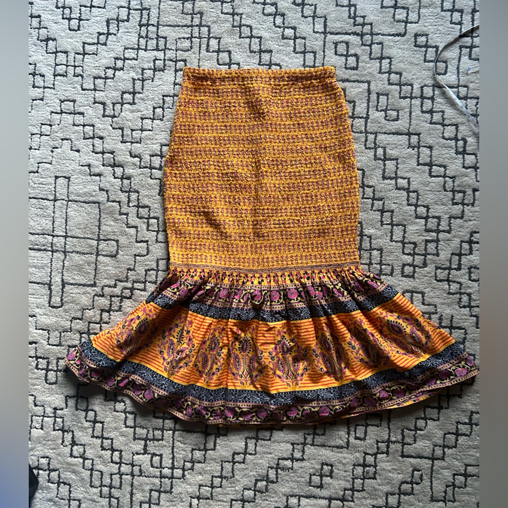 J. Crew, Sunny Block smocked skirt, size 10 - Picture 4 of 12